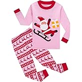 Little Milo Girls Pajamas Christmas 100% Cotton Toddler Pjs for Kids Girls Children Long Sleeve Sleepwear Sets (Size 3T-8Y)
