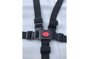 BUB High Chair Straps, Adjustable 5 Point Harness Baby Safety Strap Belt for Stroller Pushchair Pram Buggy Safe Protection，High Chair Baby Harness，Safety Harness Strap Belt