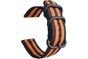 uEmoh Nylon Watch Straps, Quick Release Nylon Watch Bands for Men Women, Watch Band of Multiple Colors & Width(16mm,18mm, 20mm, 22mm)