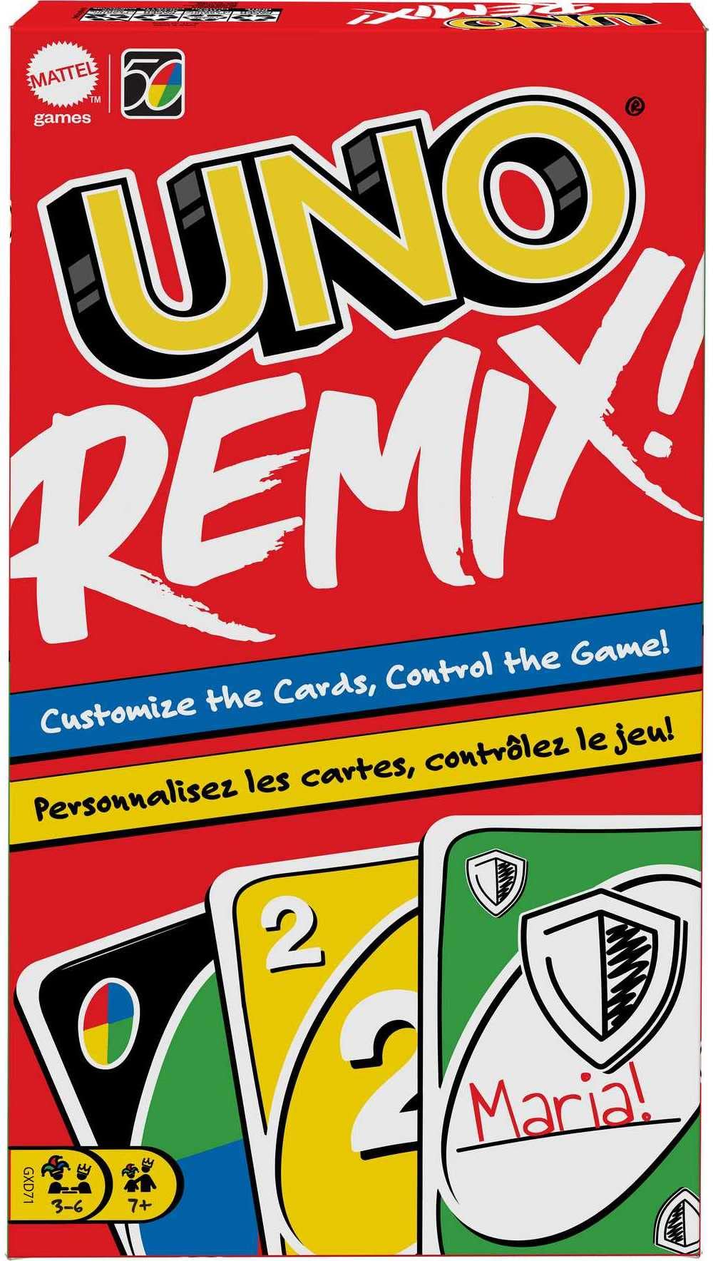 Mattel Games - One Version Remix, Customize Cards and Win, Card Game for Family and Children 7+ Years, GXD71