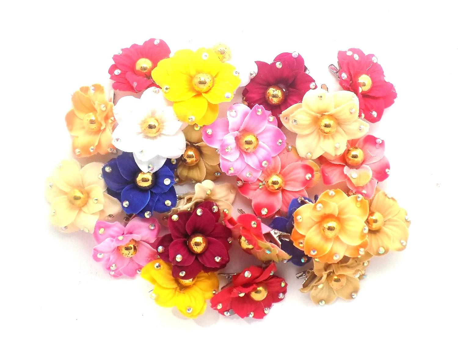 Buy Aasa Flower Clips For Hair Bun Wedding And Party Wear Fancy