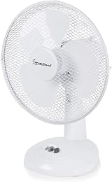 Signature 9in 2 Speed Desk Fan with Oscillation Adjustable Tilt White S40008 view 5