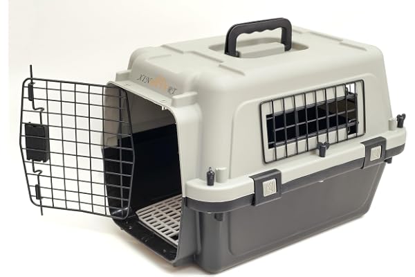 XINHEVERT Hard Plastic Puppy/Cat Carrier Portable Pet Travel Kennel Without Wheels.