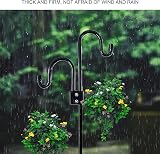 hifrom 76 Inch Adjustable Outdoor Shepherd Hook with 5 Prong Base view 6
