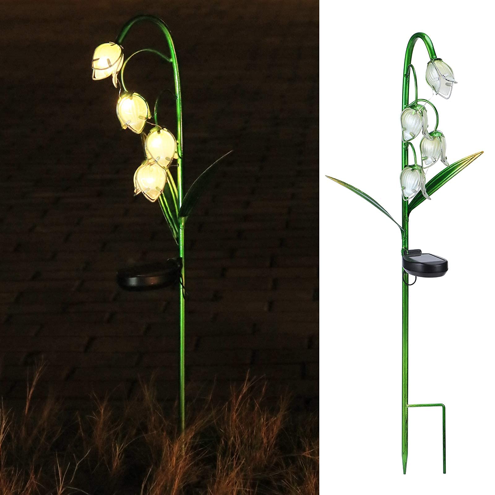 MUMTOP Solar Lights Outdoor - Solar Powered Garden Lights Waterproof, Outside Solar Lily Flowers Lights, Garden Lighting Decorative