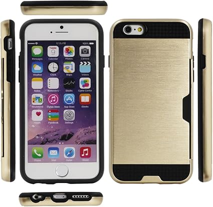 Amazon Touching Iphone 6 Iphone 6s 専用カードケース Icカード収納ケース Suica Pasmoなど シリコンにプラスチック搭載 New Design プロテクター For Phone 6 6s 4 7インチ ゴールド ケース カバー 通販