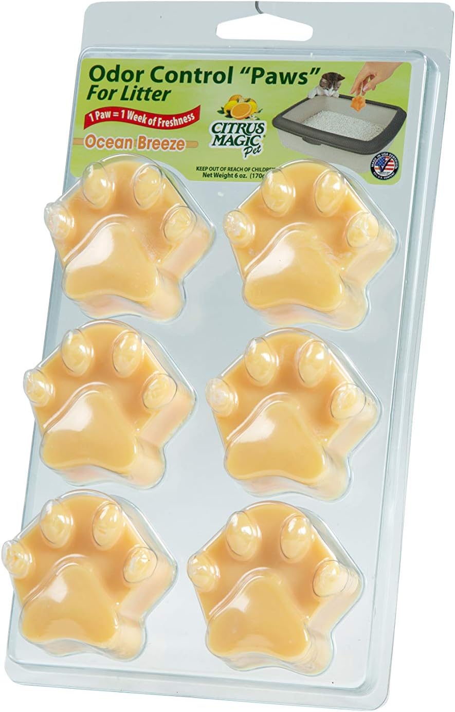 Citrus Magic Pet Odor Control Paws for Litter Boxes, 6-Count