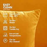 Deconovo Set of 2 Velvet Cushion Covers 50x50 cm Gold Yellow with Invisible view 6