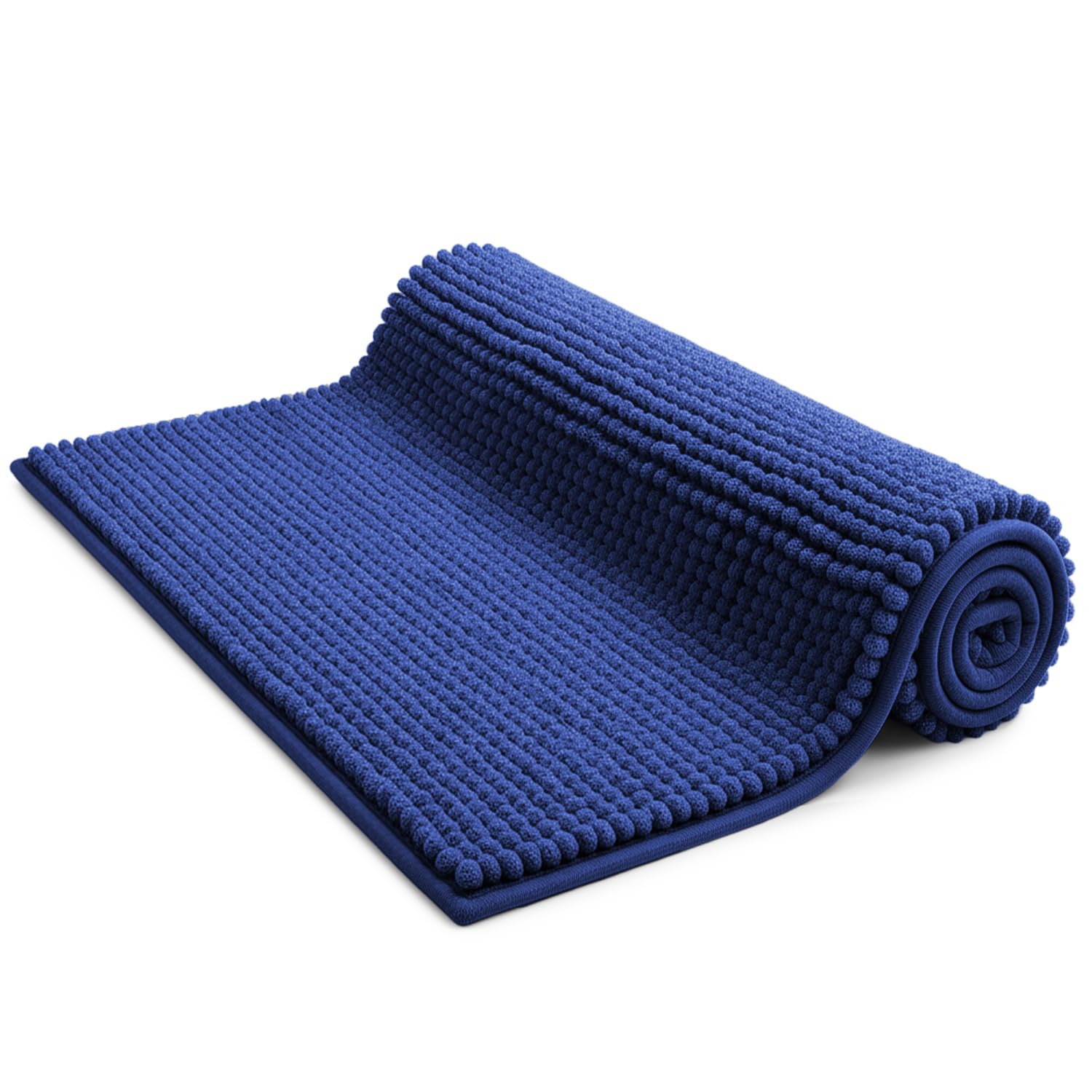 KEPLIN Non-Slip Microfibre Bath & Toilet Mat - Soft, Plush & Comfortable Rug with Machine Washable Design - Water Absorbent & Quick Drying to Keep Bathroom & Home Hygienic & Clean (50x80cm) Navy — image 1