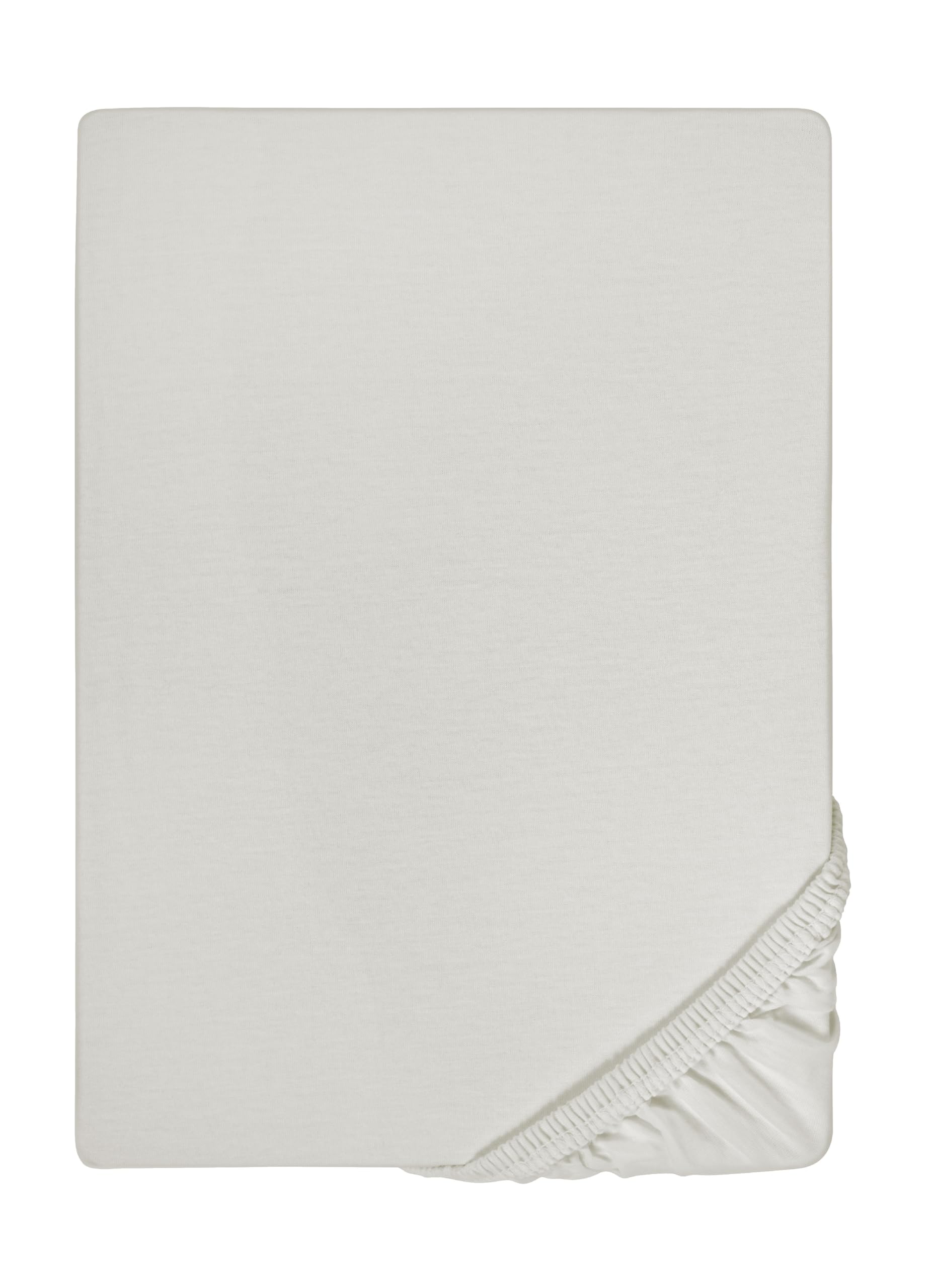 biberna 77144 Jersey stretch fitted sheet, according to Oko-Tex Standard 100, approx. 90 x 190 cm bis 100 x 200 cm ,Gray