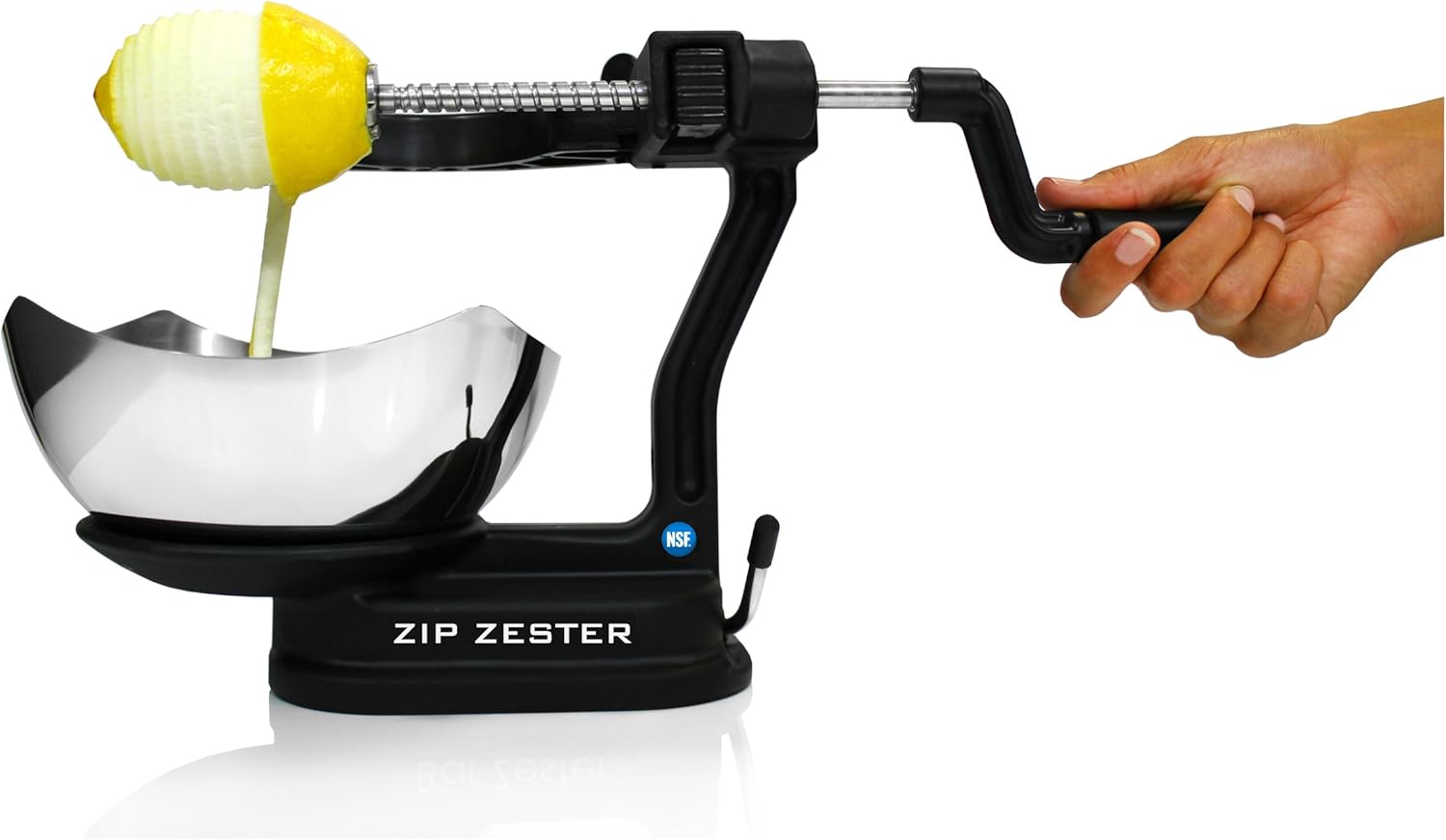 Zip Zester the Ultimate Kitchen Zester and Cocktail Garnisher with 2 Blades NSF Certified