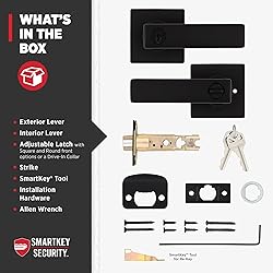 Kwikset Breton Entry Door Handle with Lock and