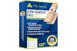 TXL Active Feet Corn Remover, Toe Corn Remover, 30 Pack, Remove Corns Fast, One Step Corn Removers for Feet and Toe, Cushioning Protection Against Shoe Pressure, 30 Pack
