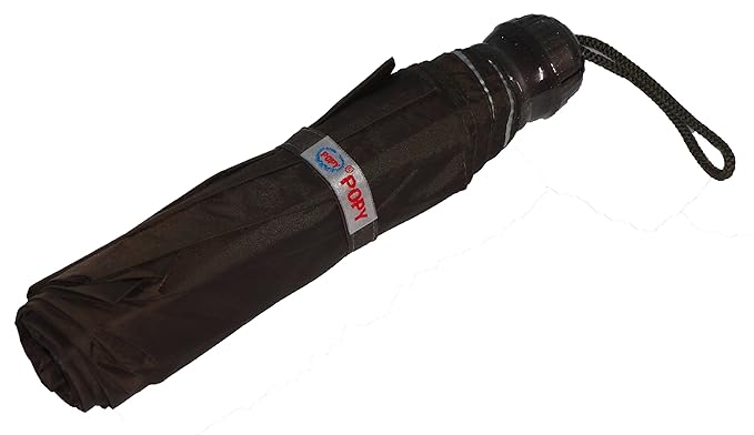 3 Fold Colour Umbrella For Ladies With Silver Coating & Steel Frame (Greenish Brown)