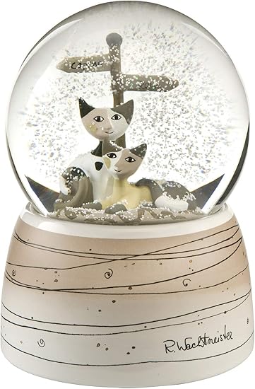 Goebel Rosina Wachtmeister Boule A Neige Pour Chat Fermo E Egidio Avec Eclairage Cm Amazon Fr Cuisine Maison