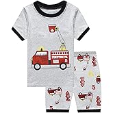 Little Hand Toddler Boys Pajamas Kids Dinosaur Summer PJS Monster Truck Boy Tractor Jammies Hockey Short Sets 2-7 Years