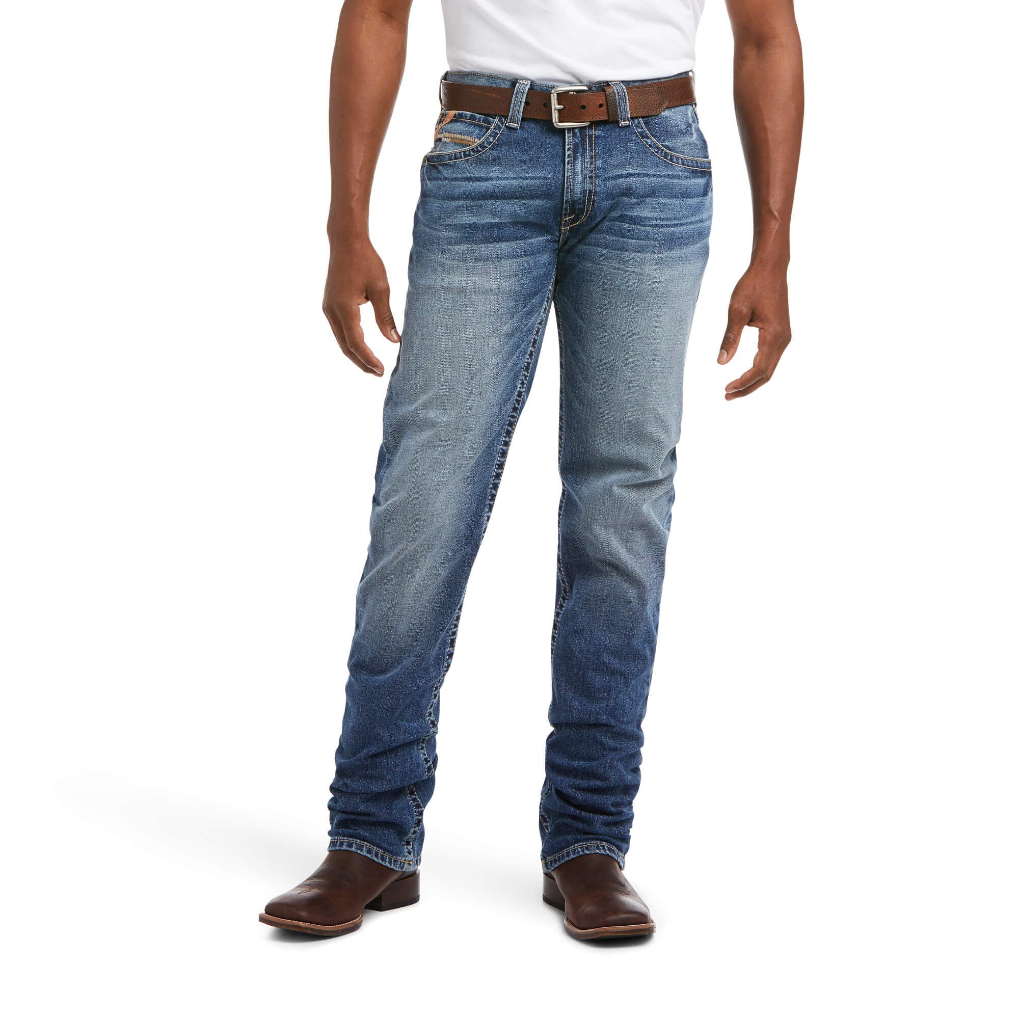 ARIAT M4 Low Rise Stretch Longspur Stackable Straight Leg Jean Image