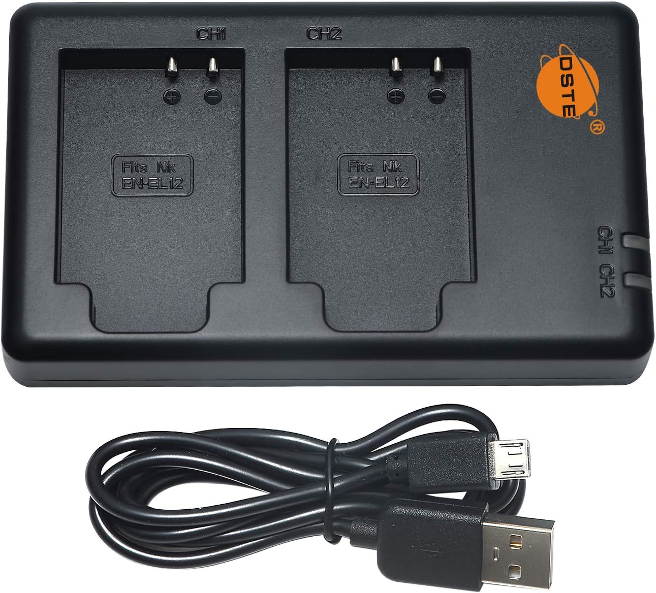 DSTE 2PCS EN-EL12 (1600mAh/3.7V) Battery Charger Set Compatible for Nikon Coolpix S620 S630 S6000 S6100 S6200 S6300 S8000 S9050 S9100 AW100 AW120s - Image 5