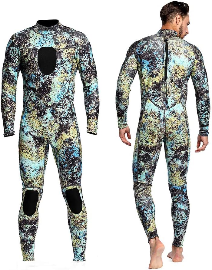 Wetsuits Mens 3MM Camo Neoprene Scuba Diving Unisex One Piece Sport Skin Spearfishing Full Suit