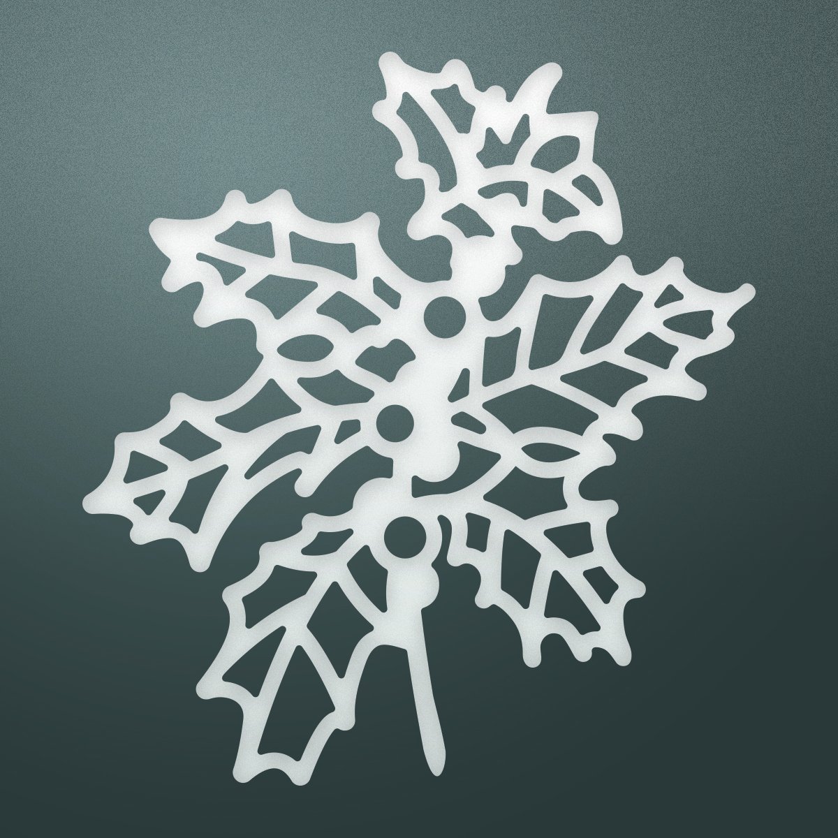 Ultimate Crafts Holly Branch Decorative Die, Metal, Black, 22.8 x 10 x 0.7 cm