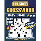 Easy Crossword Puzzle Books For Seniors and Adults - Extra Large Print: Fun and Engaging Brain Exercises To Keep Your Mind Sharp and Healthy, Perfect Gift for Cross Word Lover
