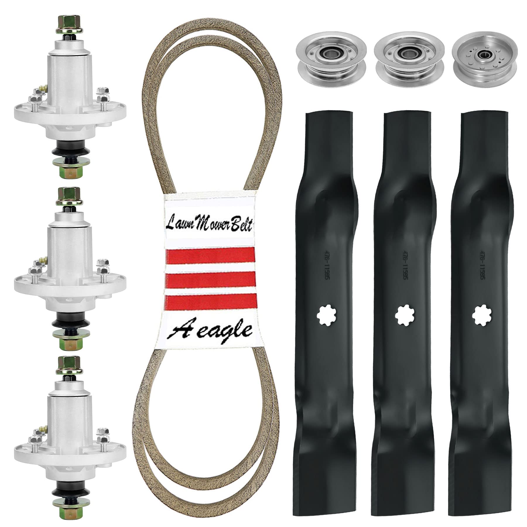 Photo 1 of AEagle Deck Blade Spindle Belt Idler Set for John Deere GY21098 GX21833 GY20852 GY20454 GY20867 GX20571, Fits 155C LA130 LA140