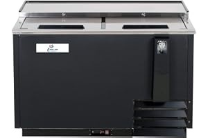 COOLER DEPOT USA Horizontal Bottle Cooler Deep Well 50” Two 2 Door Commercial beer bottle Refrigerator Stainless steel Top Lid NSF -JBC-50-dup-2