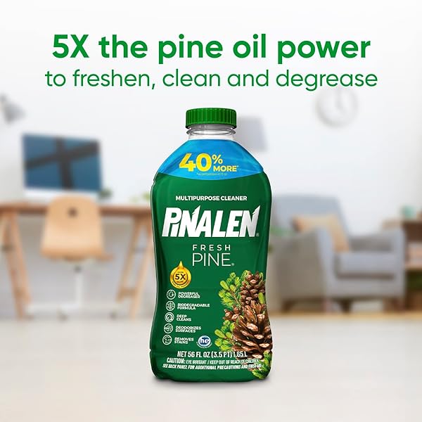 PINALEN MAX AROMAS MULTIPURPOSE CLEANER – FRESH PINE SCENT – 56 FL OZ – ALL PURPOSE CLEANER FOR KITCHEN, BATHROOM, FLOORS & SURFACES