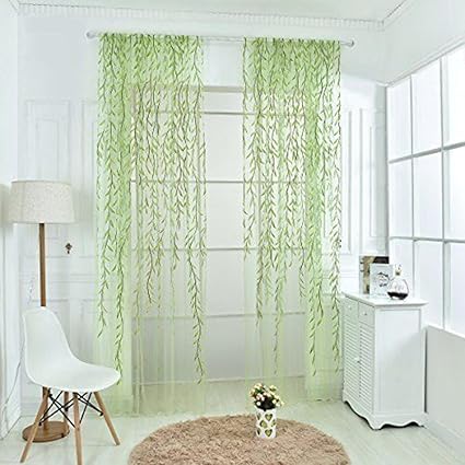 Amazon Com Bowake Clearance Willow Voile Tulle Room Window