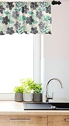 Ambesonne Floral Window Valance, Abstract Nostalgia
