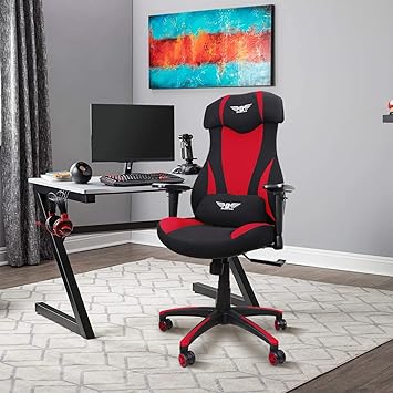 Amazon Co Jp Acethroneゲーミングチェア メッシュ クライニング アームレスト調整可能 Pcチェア ヘッドレスト バイバック サポート背もたれ プロゲーマ 座り心地良い 腰通対策 座クッション レッド 文房具 オフィス用品