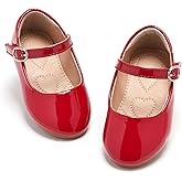 ESTINE Mary Jane Flats for Toddler Girls Little Kids Glittery Dress Princess Wedding Ballet Shoes