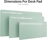 YSAGi Leather Desk Mat Large 60x35 cm Non-Slip Waterproof Light Green view 8