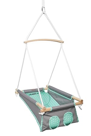 Adamo Hammock Babyschaukel Hangematte Mit Querstange Mint Star Amazon De Baby