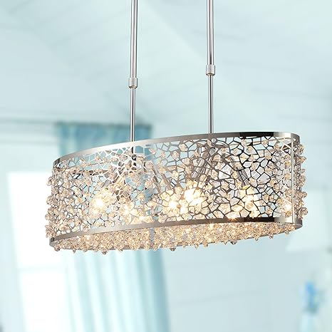 saint mossi lampara de techo moderna con 6 luces lampara de arana moderna cristales k9 luz colgante de cristal para dormitorio sala de estar