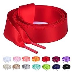 Booyckiy Flat Colorful Satin Ribbon Shoelaces