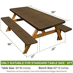 Picnic Table Cover with Bench Covers Camping