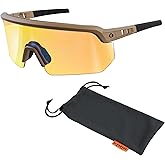 Ergodyne Skullerz AEGIR Safety Sunglasses, High Contrast Color Enhancing Mirrored Lenses, ANSI z87.1