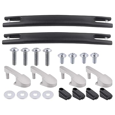 Luggage Handle Pull 2PCS 240mm Length 210mm Install Diatance Black Rubber Luggage Case Handle Grip for Suitcase Box Luggage Case