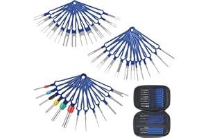 XLWJBES 39Pcs Terminal Removal Tool Kit - Upgraded Pin Extractor Tool Terminal Ejector Kit for Cars and Most Connector Terminals, Electrical Wire Connector Pin Removal Tool Kit with Protective Bag