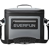 EVERFUN Soft Cooler 30 Can, Portable 24qt Insulated Small Cooling Lunch Box for Men and Women, Leakproof Ice Chest Bag for Travel, Beach, Camping, Boating, Fishing, Tailgating, Work and Picnic