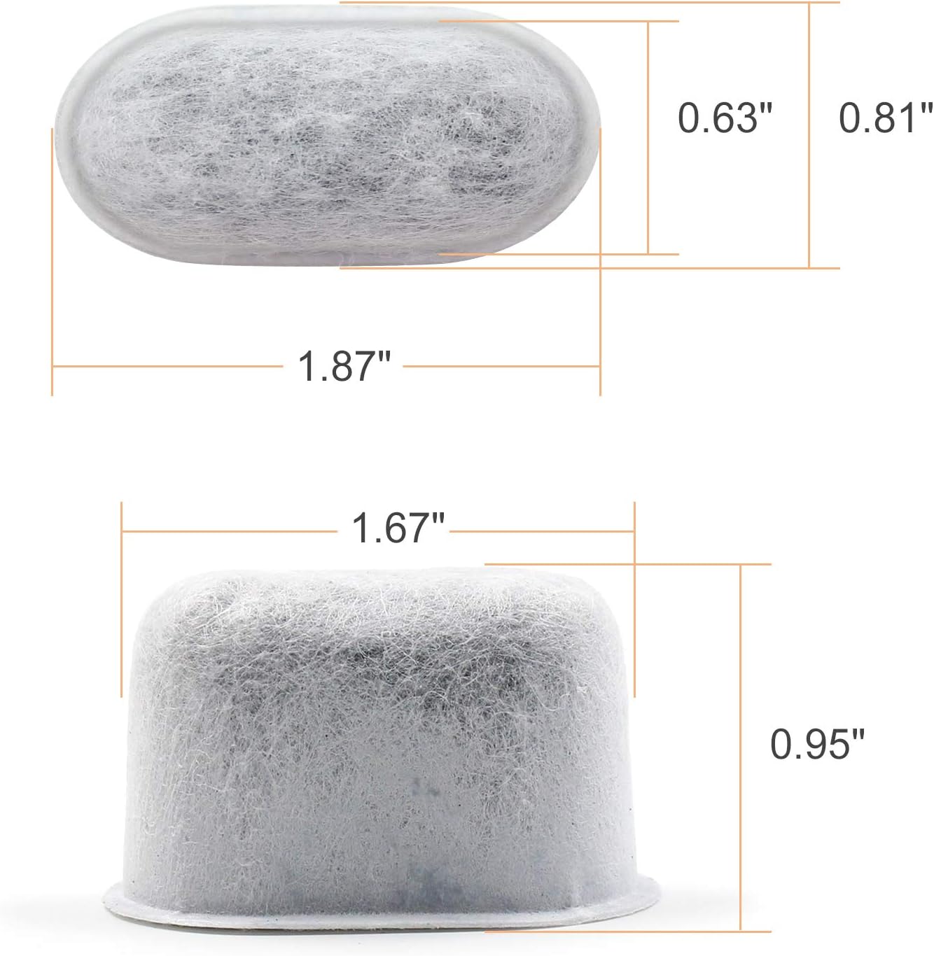 Possiave 12-Pack Cuisinart Compatible Charcoal Water Filter Replacement - for all Cuisinart Coffee Machines: Kitchen & Dining