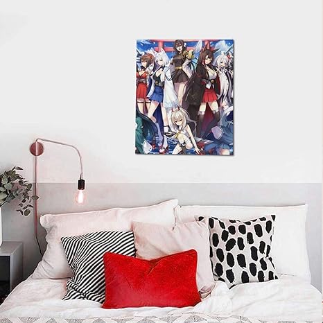 Amazon Co Jp 加賀 赤城 アズレン3 フレームレス装飾画 モダンポスター 部屋飾り50 60cm おしゃれ キャンバス 壁紙ポスター 壁画 玄関やリビング お祝いや贈り物に ホーム キッチン