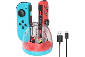 Switch Controller Charging Dock for Nintendo Switch/Switch OLED JoyCon,HEIYING Switch Controller Charger Dock Station for Switch Joy-Con,Portable Charging Stand Station with LED Indicator.