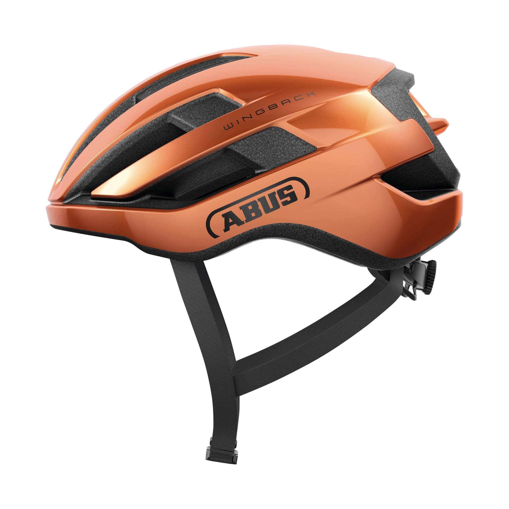 ABUS WingBack Racing Bicycle Helmet - Simple Helmet for Sporty Riding in Everyday Use and Leisure Time for Adults and Teenagers - Orange, Size S
