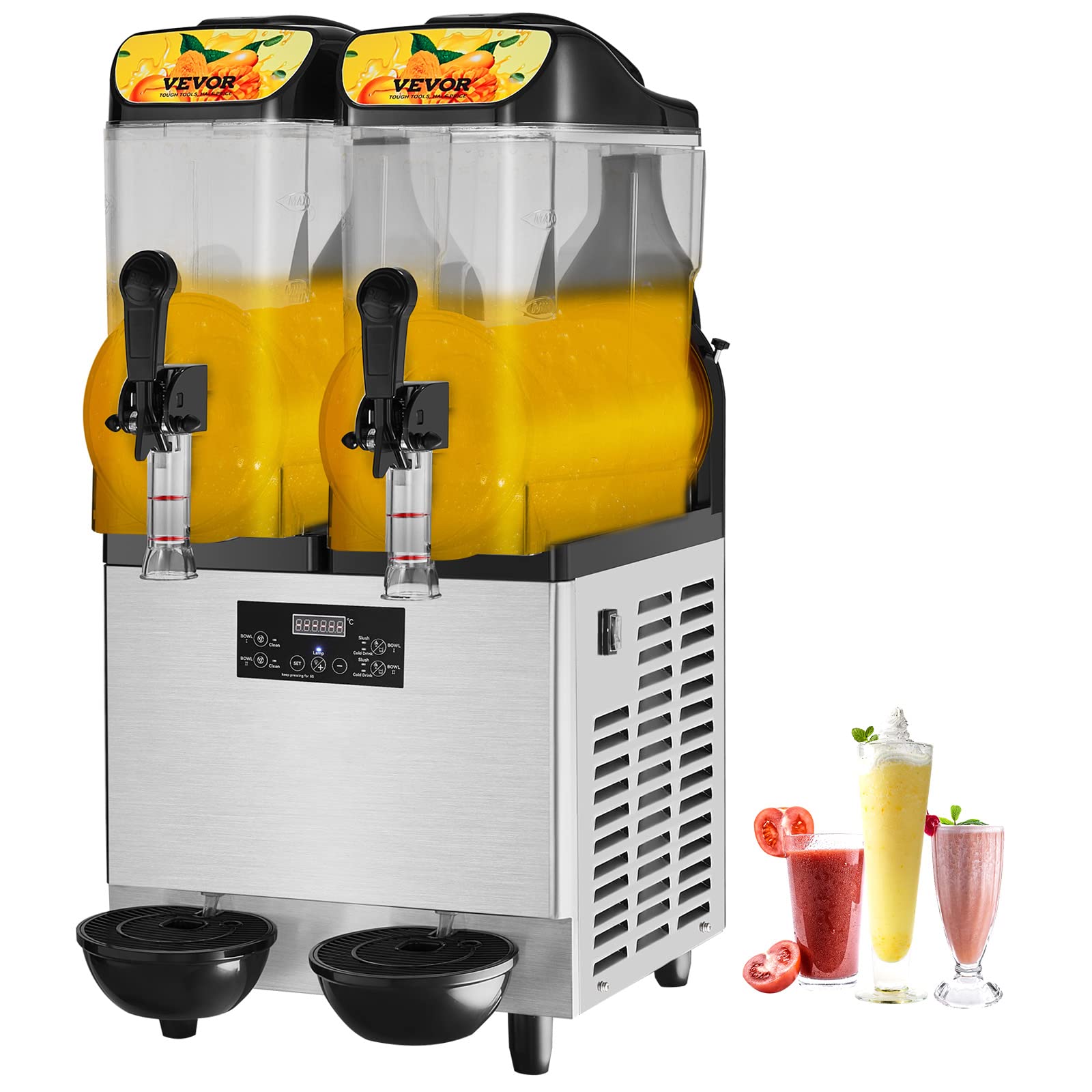 VEVOR Commercial Slushy Machine, 8L / 2.1 Gal Single Bowl, Cool and ... Eco viva slushie machine