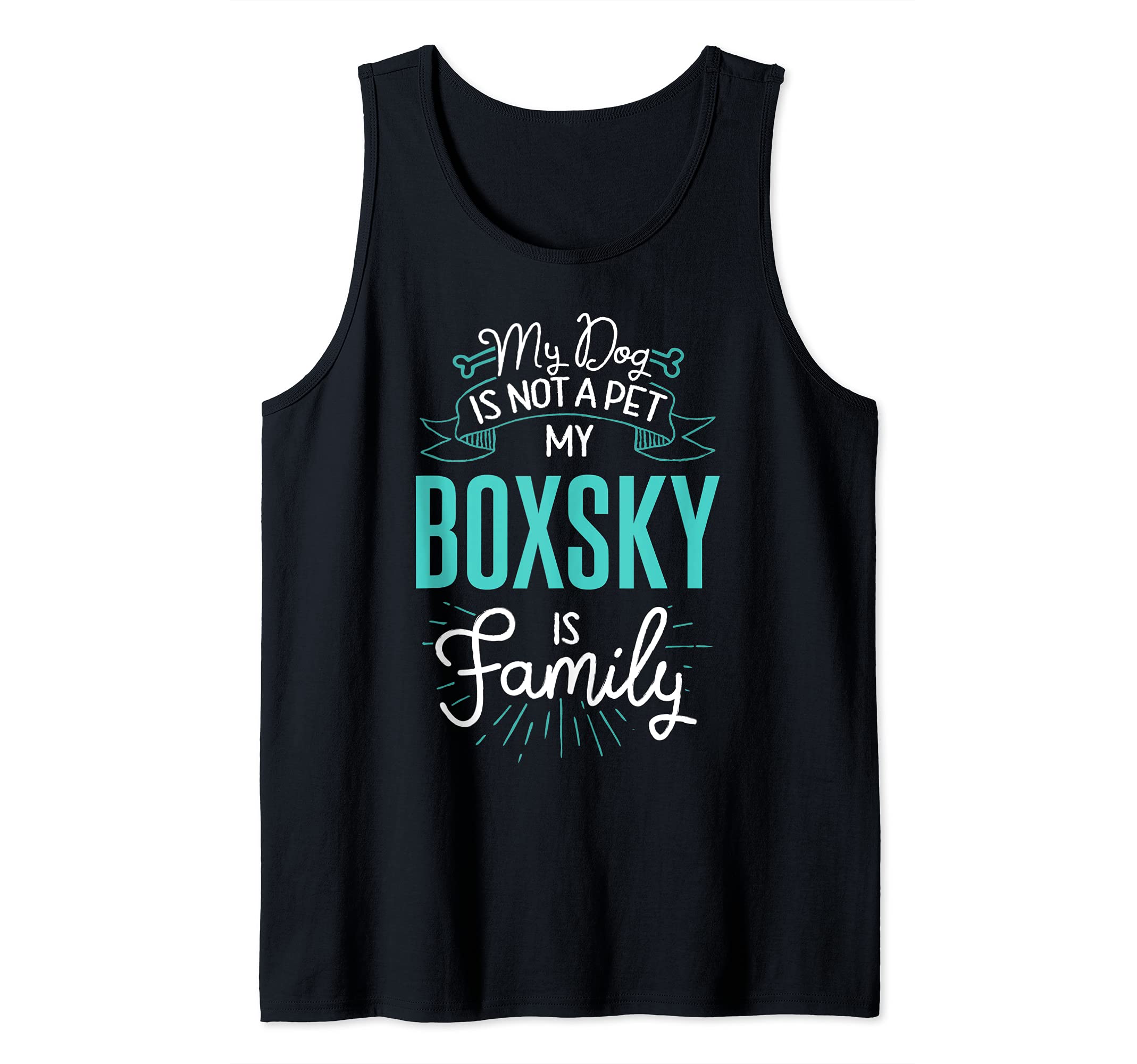 Cute Boxsky Design Family Dog Giftn Tank Top
