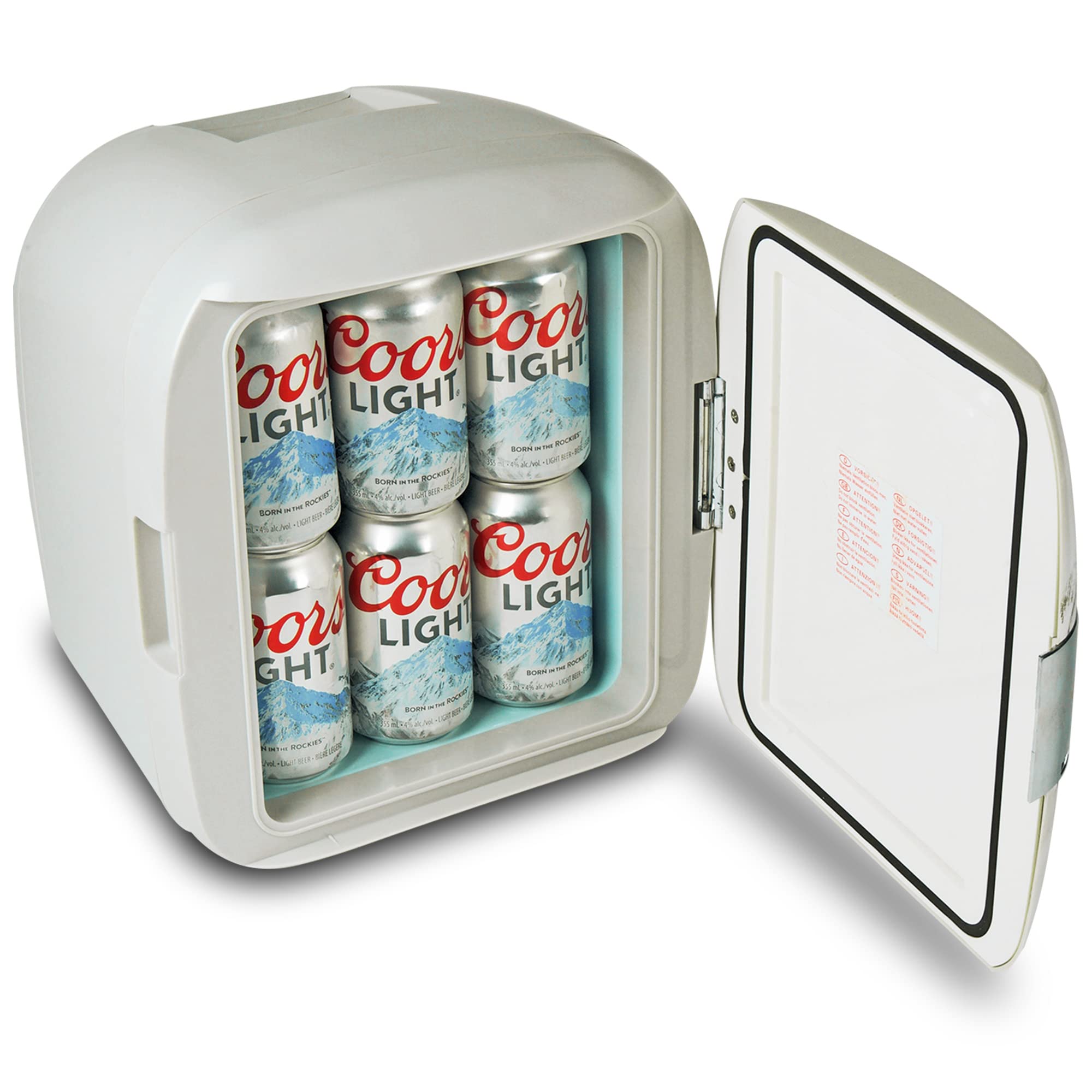 Portable 12 Can Thermoelectric Mini Fridge 7.9 litres Cooler and Warmer, DC/AC Refrigerator for Bedroom, Car, Office, Gifts, Home, Dorm, Cosmetics and Travel