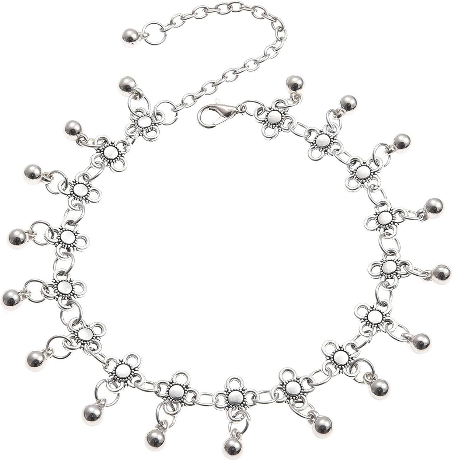 Cavigliera Fiori Donna In Acciaio Regolabile - Bracciale Caviglia Argento - Gioiello Regalo Elegante - Foto 11