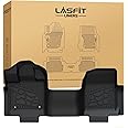 LASFIT Front Floor Mats for Ford F-150 2015-2025 Regular Cab Carpet Floor, Front Row Bench Seat, All Weather TPE Truck Liners for F150 Standard Cab, 1st Row Only, 2pcs Black